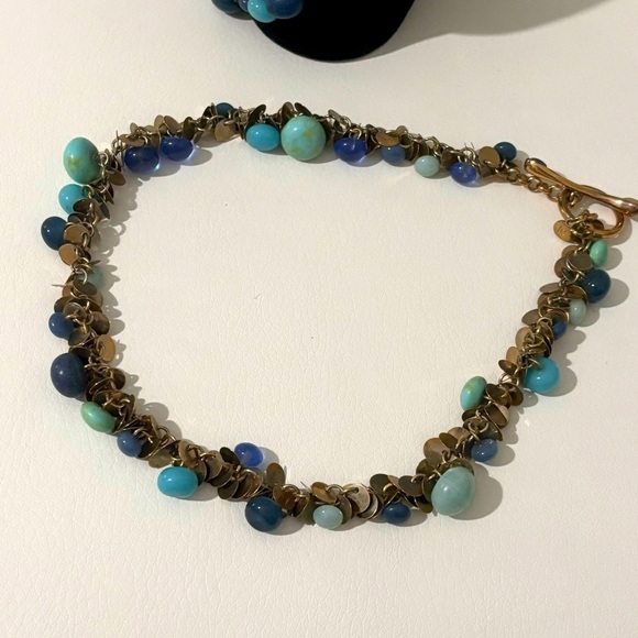 Liz Claiborne vintage glass and acrylic gold tone cha cha style set - Picture 4 of 8